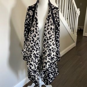 UGG - Cozy Phoebe Wrap Cardigan Sweater - Soft Open Front - Leopard Print